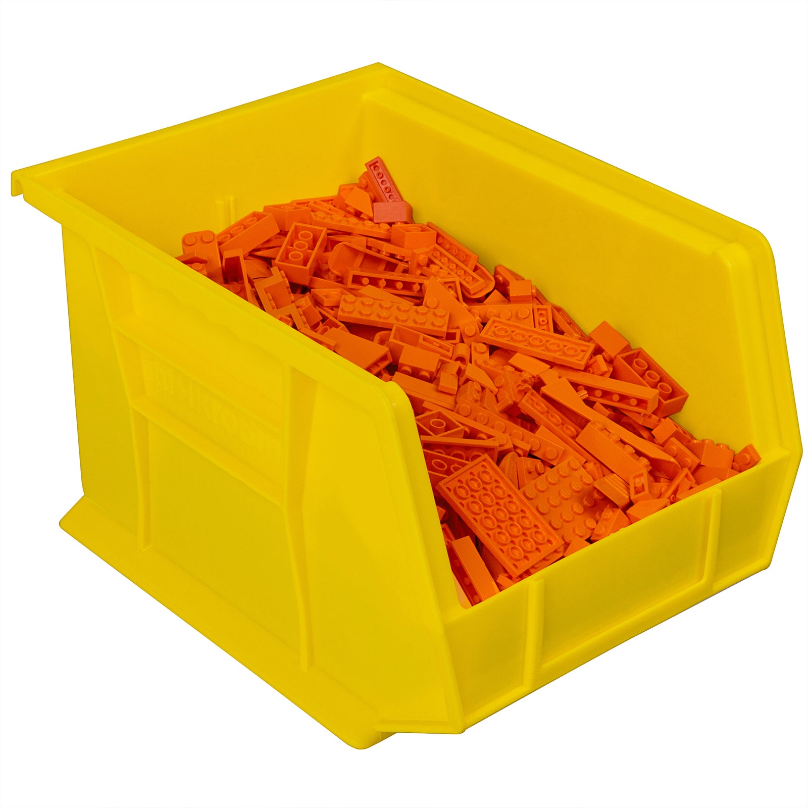 Akro-Mils 6 Pack AkroBins Plastic Storage Bins, Space-Saving Organizers, Yellow - VMInnovations