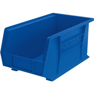 Akro-Mils 12 Pack AkroBins Plastic Storage Bins, Space-Saving Organizers, Blue (Open Box)