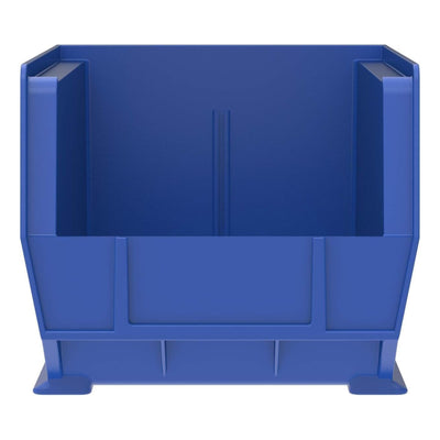 Akro-Mils 12 Pack AkroBins Plastic Storage Bins, Space-Saving Organizers, Blue (Open Box)