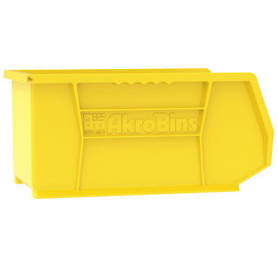 Akro-Mils 12 Pack AkroBins Plastic Storage Bins, Space-Saving Organizers, Yellow - VMInnovations