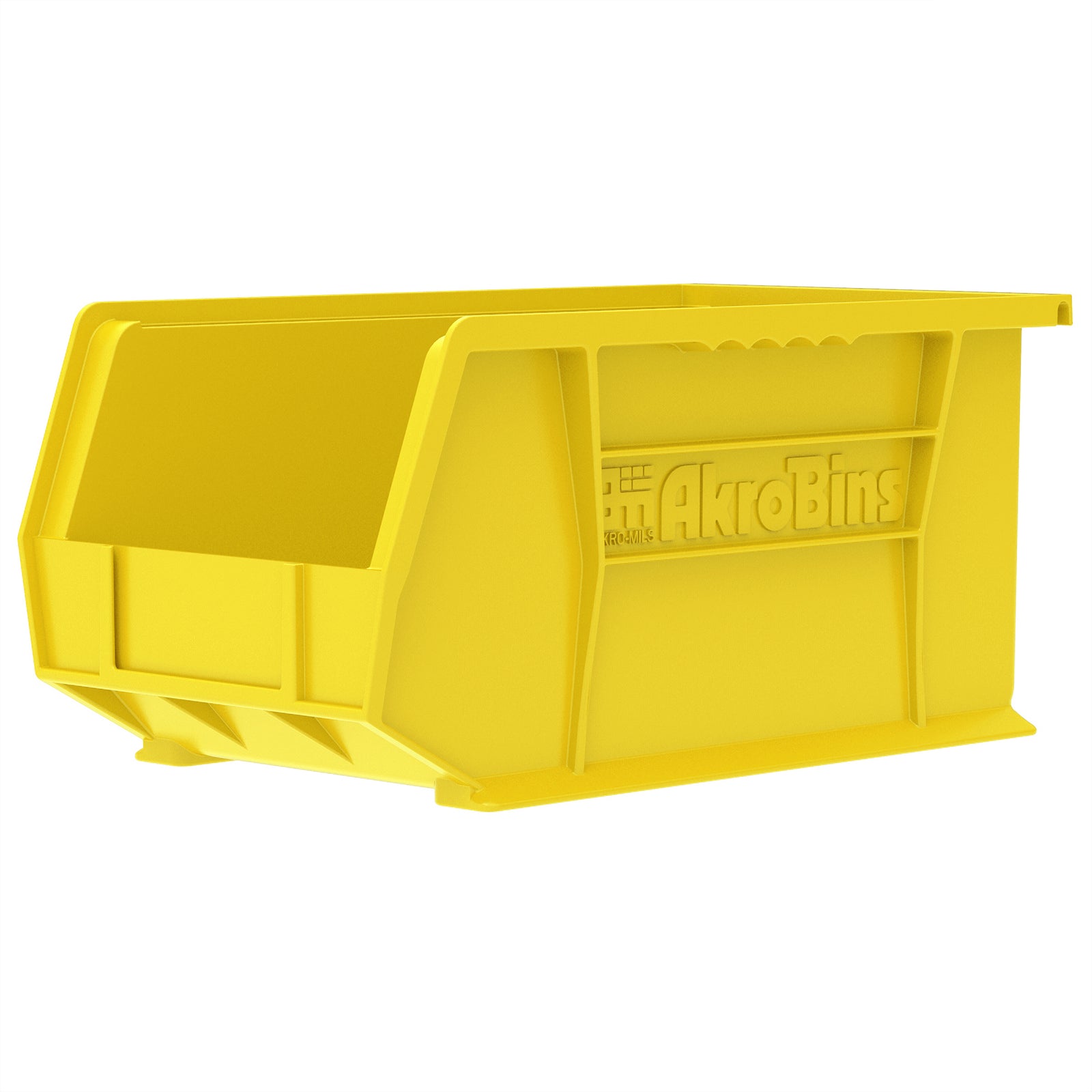 Akro-Mils 12 Pack AkroBins Plastic Storage Bins, Space-Saving Organizers, Yellow - VMInnovations