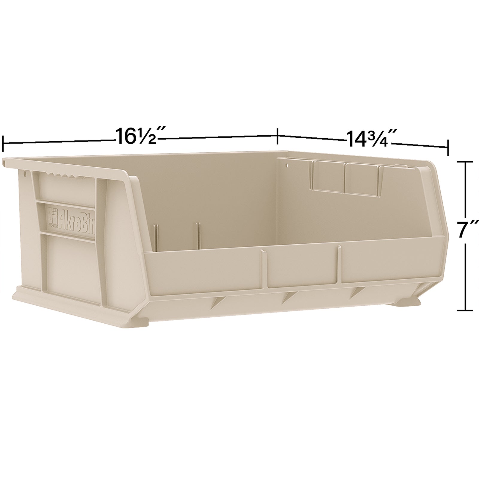 Akro-Mils 6 Pack AkroBins Plastic Storage Bins, Space-Saving Organizers, Black - VMInnovations