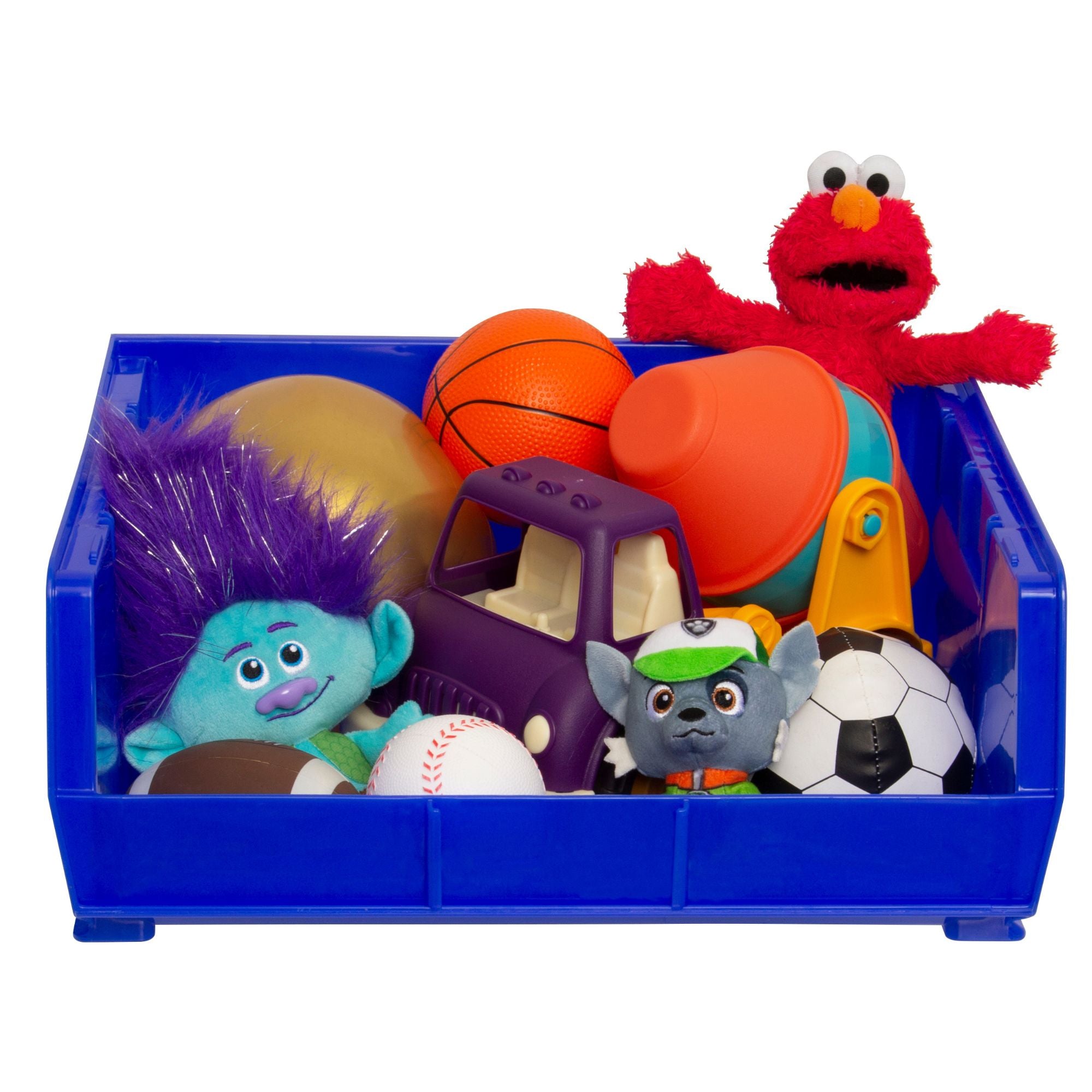 Akro-Mils 6 Pack AkroBins Plastic Storage Bins, Space-Saving Organizers, Blue - VMInnovations