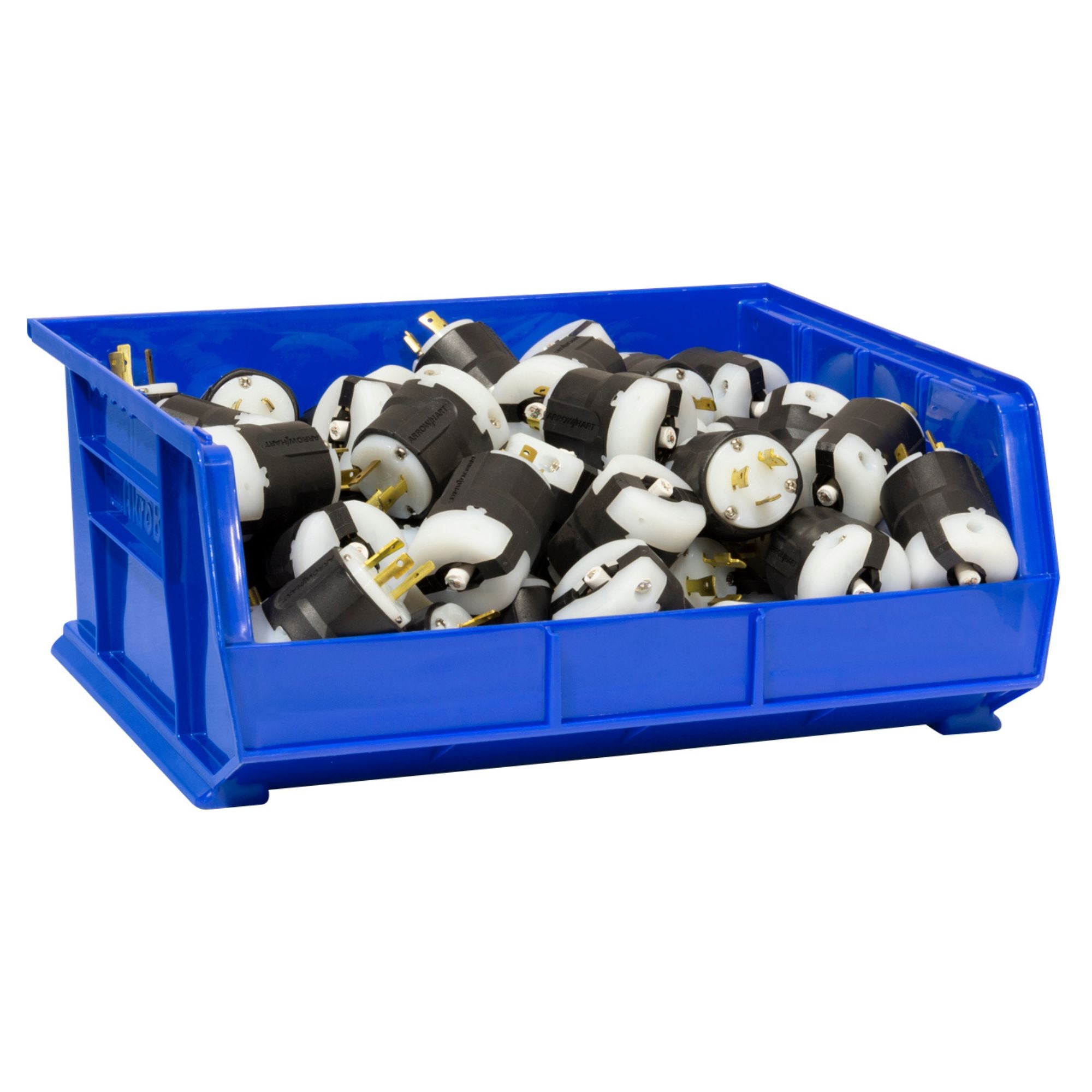 Akro-Mils 6 Pack AkroBins Plastic Storage Bins, Space-Saving Organizers, Blue - VMInnovations