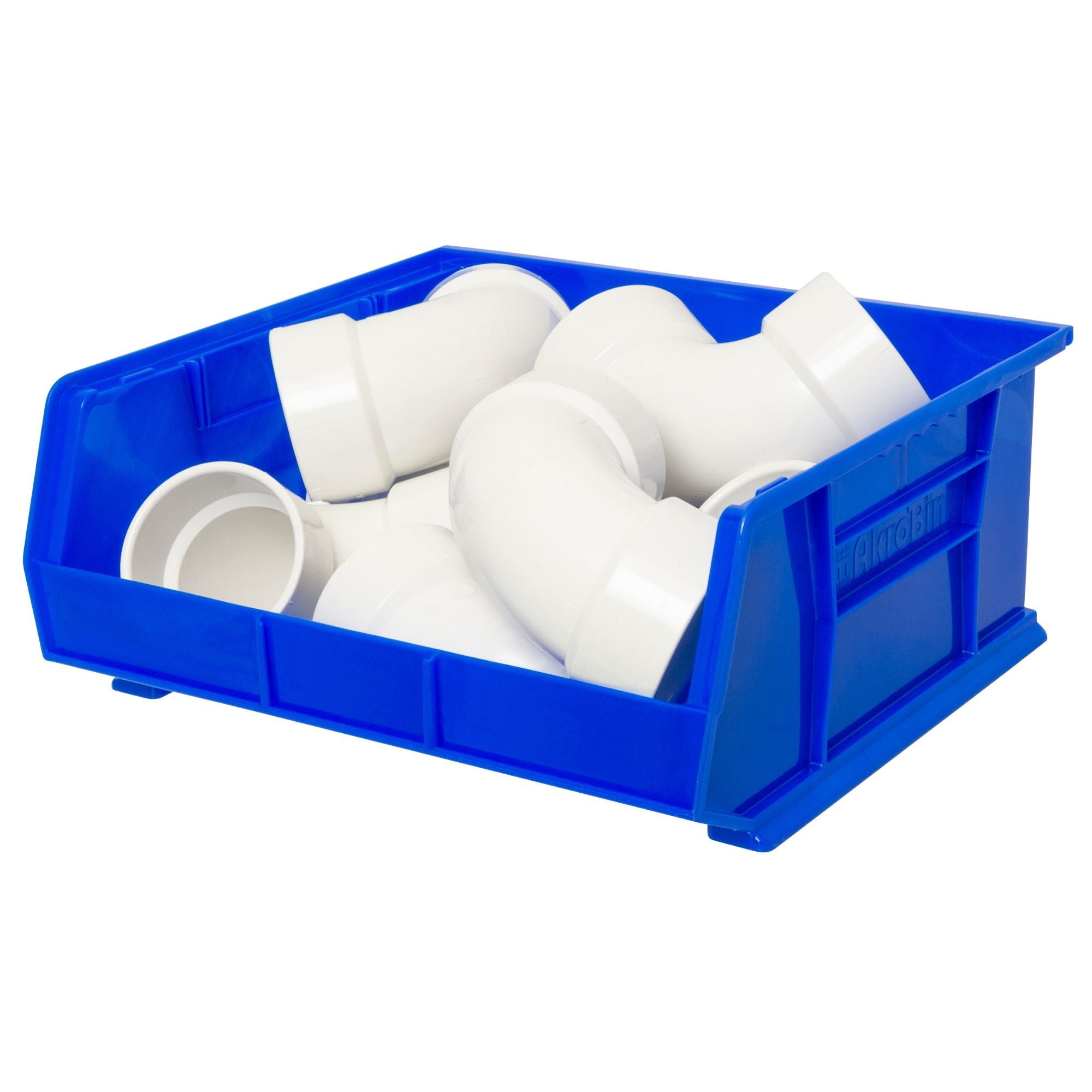 Akro-Mils 6 Pack AkroBins Plastic Storage Bins, Space-Saving Organizers, Blue - VMInnovations