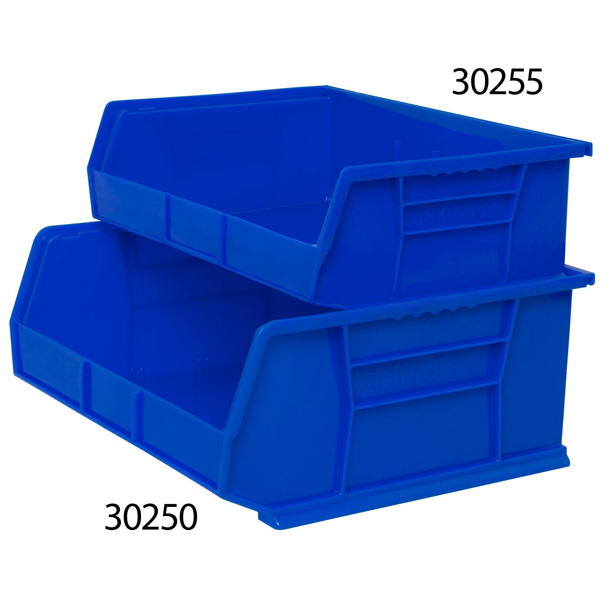 Akro-Mils 6 Pack AkroBins Plastic Storage Bins, Space-Saving Organizers, Blue - VMInnovations