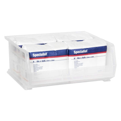 Akro-Mils 6 Pack AkroBins Plastic Storage Bins, Space-Saving Organizers, Clear - VMInnovations