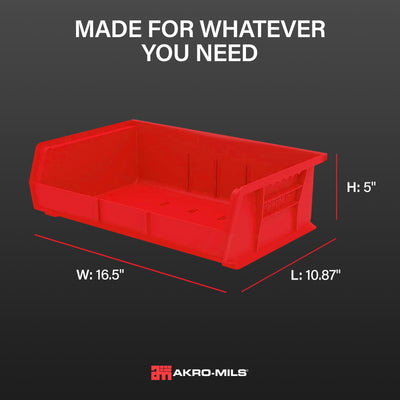 Akro-Mils 6 Pack AkroBins Plastic Storage Bins, Organizers (Open Box) - VMInnovations