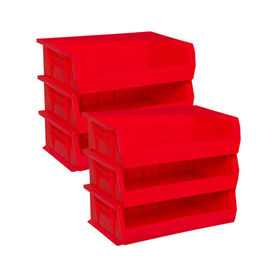 Akro-Mils 6 Pack AkroBins Plastic Storage Bins, Organizers (Open Box) - VMInnovations