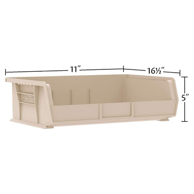 Akro-Mils 6 Pack AkroBins Plastic Storage Bins, Space-Saving Organizers, Red - VMInnovations