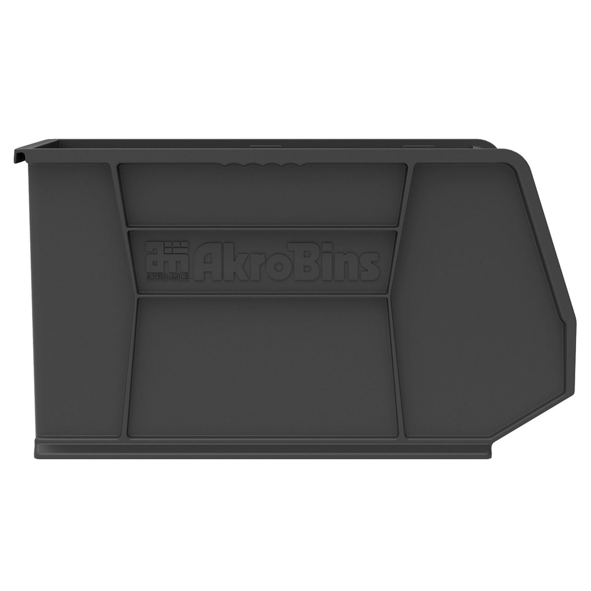 Akro-Mils 6 Pack AkroBins Plastic Storage Bins, Space-Saving Organizers, Black (Open Box)