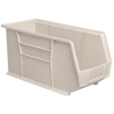 Akro-Mils 6 Pack AkroBins Plastic Storage Bins, Space-Saving Organizers, Stone (Open Box)