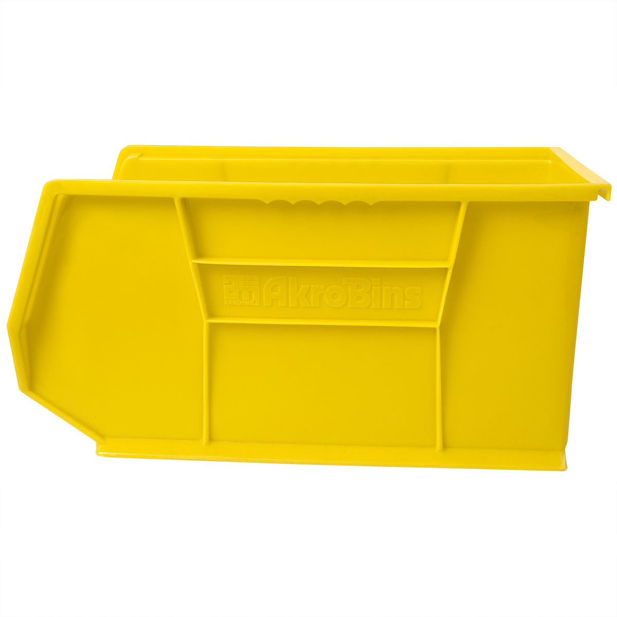 Akro-Mils 6 Pack AkroBins Plastic Storage Bins, Space-Saving Organizers, Yellow