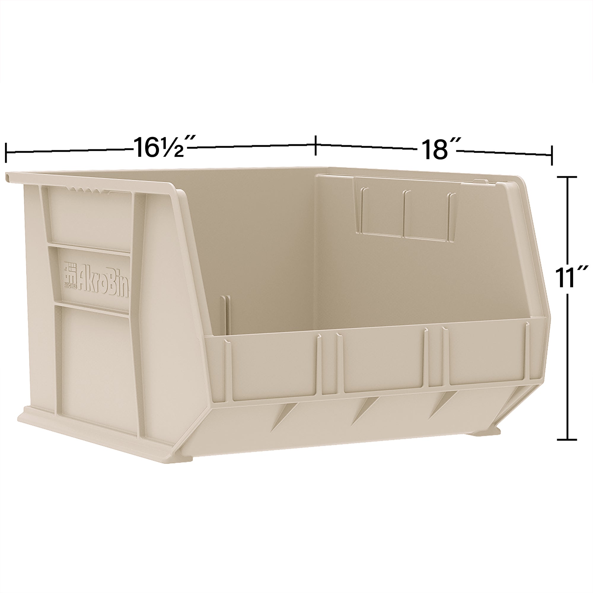 Akro-Mils 3 Pk AkroBins Plastic Storage Bins, Space-Saving Organizers (Open Box)