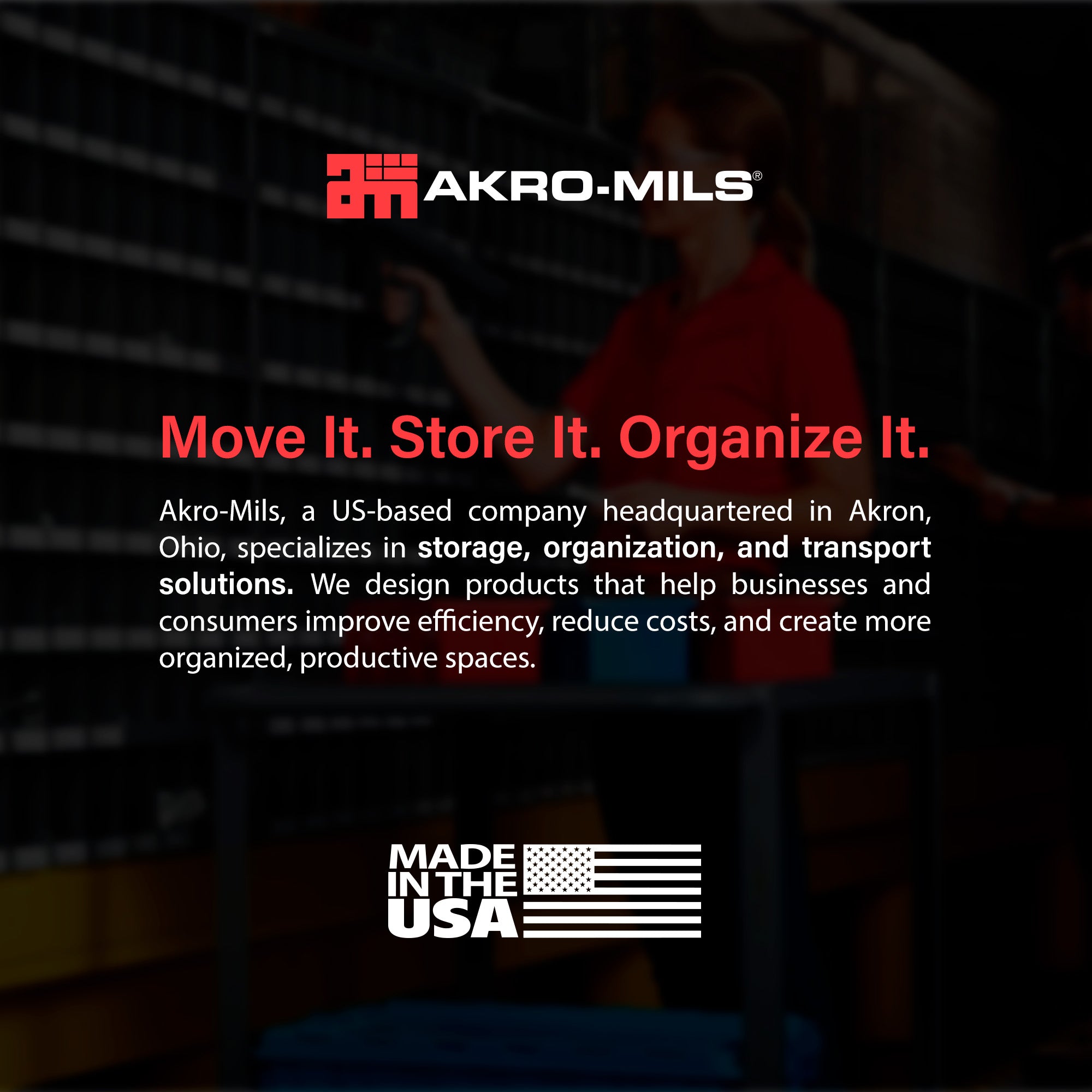 Akro-Mils 3Pk AkroBins Plastic Storage Bins, Space-Saving Organizers, (Open Box)