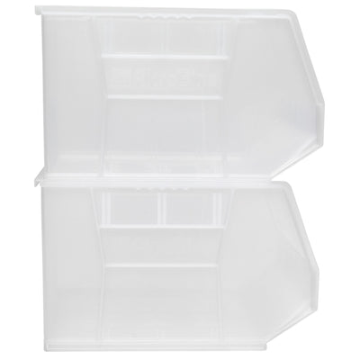 Akro-Mils 3 Pack AkroBins Plastic Storage Bins, Space-Saving Organizers, Clear (Open Box)