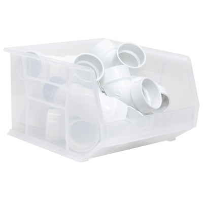 Akro-Mils 3 Pack AkroBins Plastic Storage Bins, Space-Saving Organizers, Clear (Open Box)