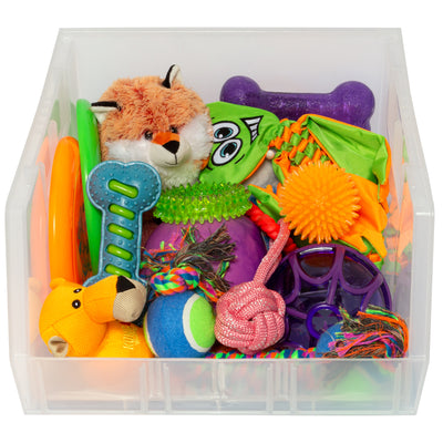Akro-Mils 3 Pack AkroBins Plastic Storage Bins, Space-Saving Organizers, Clear - VMInnovations