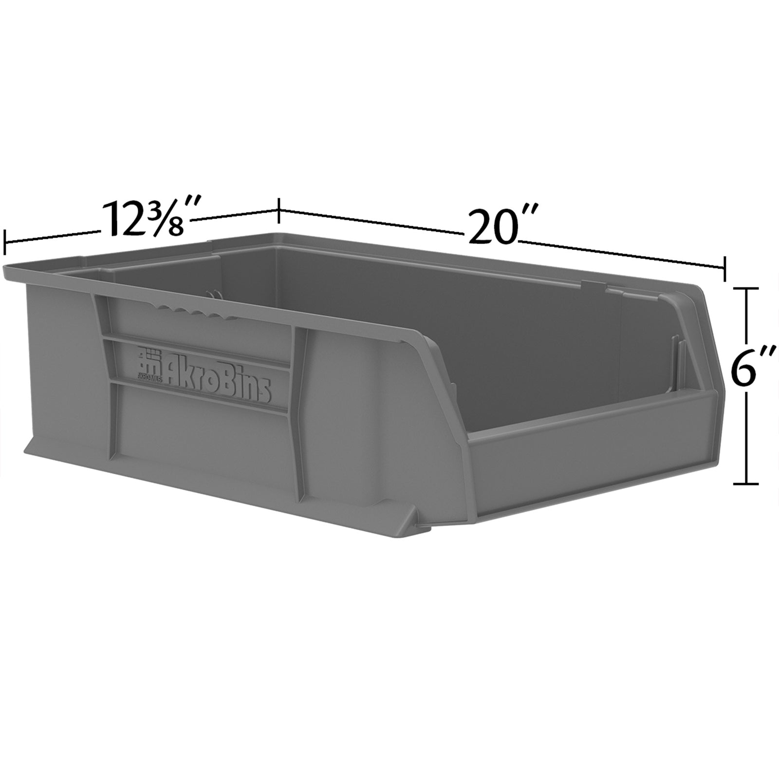 Akro-Mils 4 Pack AkroBins Plastic Storage Bins, Space-Saving Organizers, Red - VMInnovations