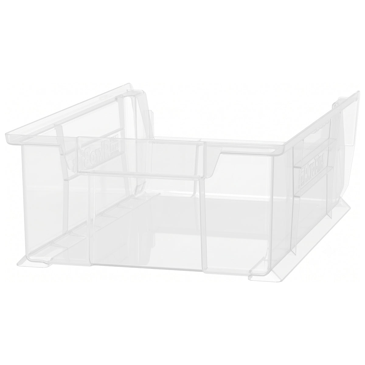 Akro-Mils 4 Pack AkroBins Plastic Storage Bins, Space-Saving Organizers, Clear