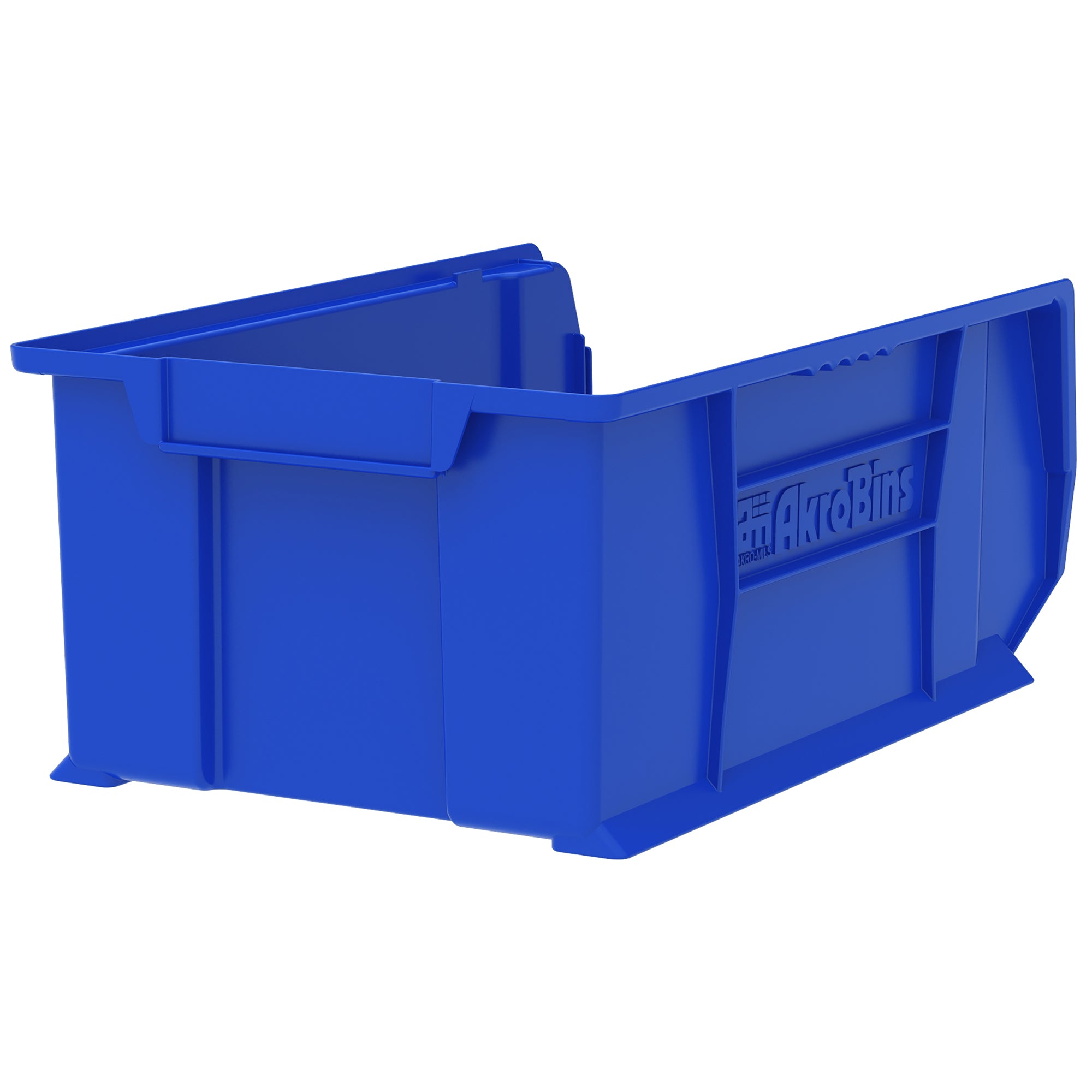 Akro-Mils 3 Pack AkroBins Plastic Storage Bins, Space-Saving Organizers, Blue - VMInnovations