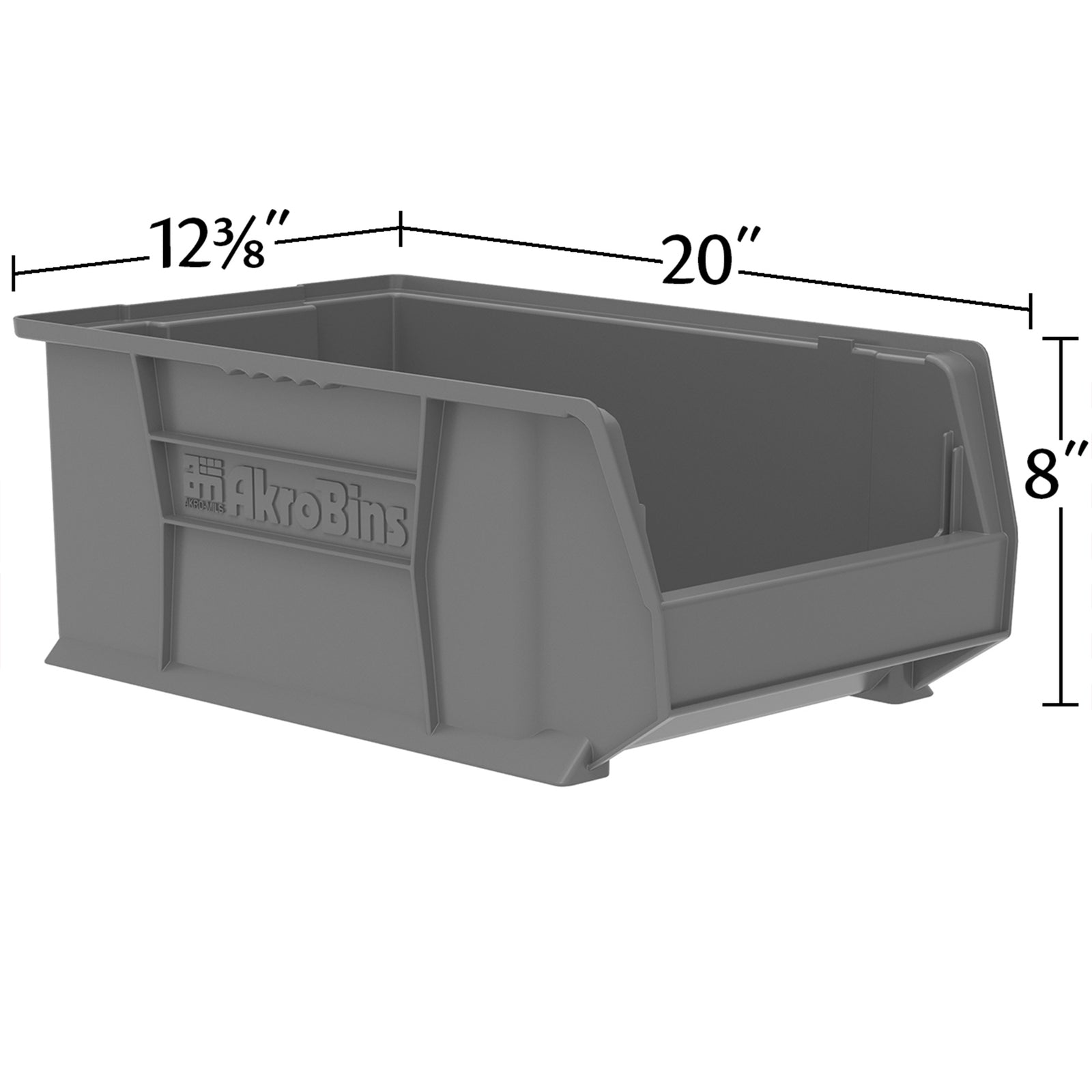 Akro-Mils 3 Pack AkroBins Plastic Storage Bins, Space-Saving Organizers, Blue - VMInnovations