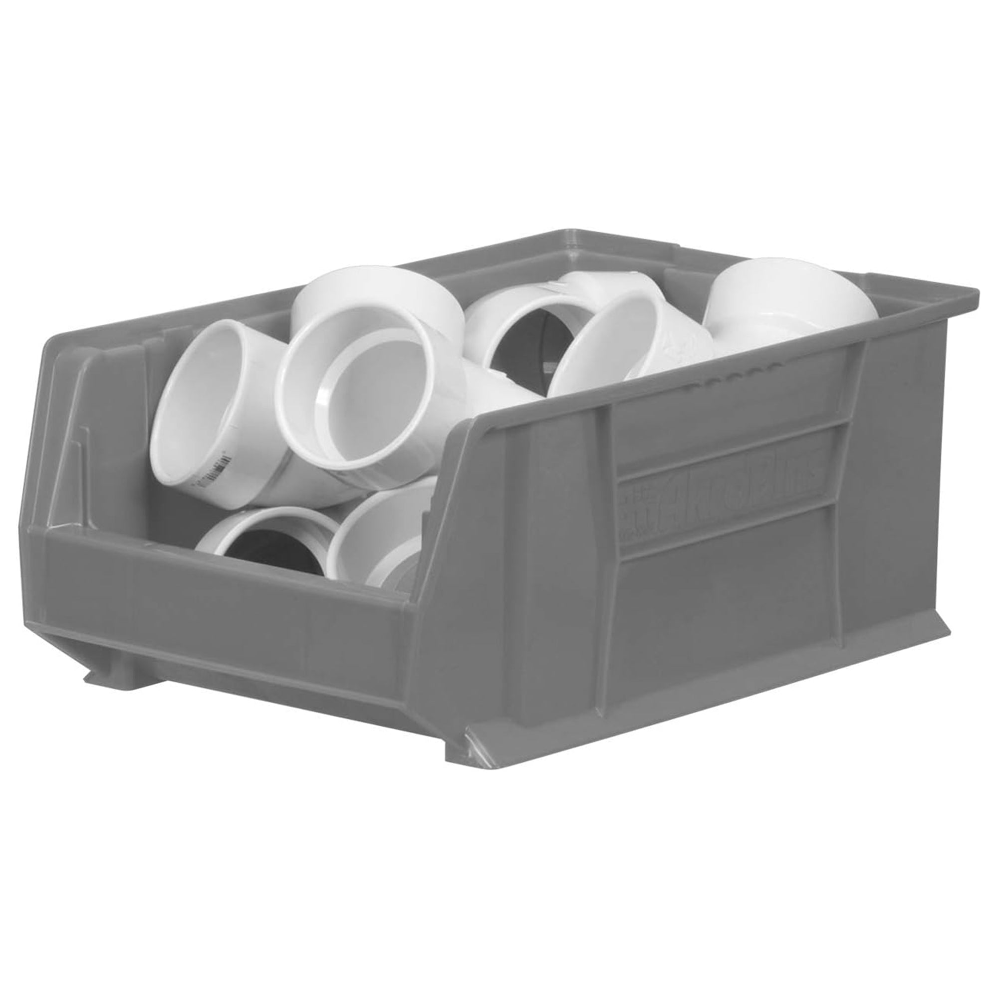 Akro-Mils 4 Pack Super-Size AkroBin Storage Bin, 20 x 12.375 x 8 Inch, Gray