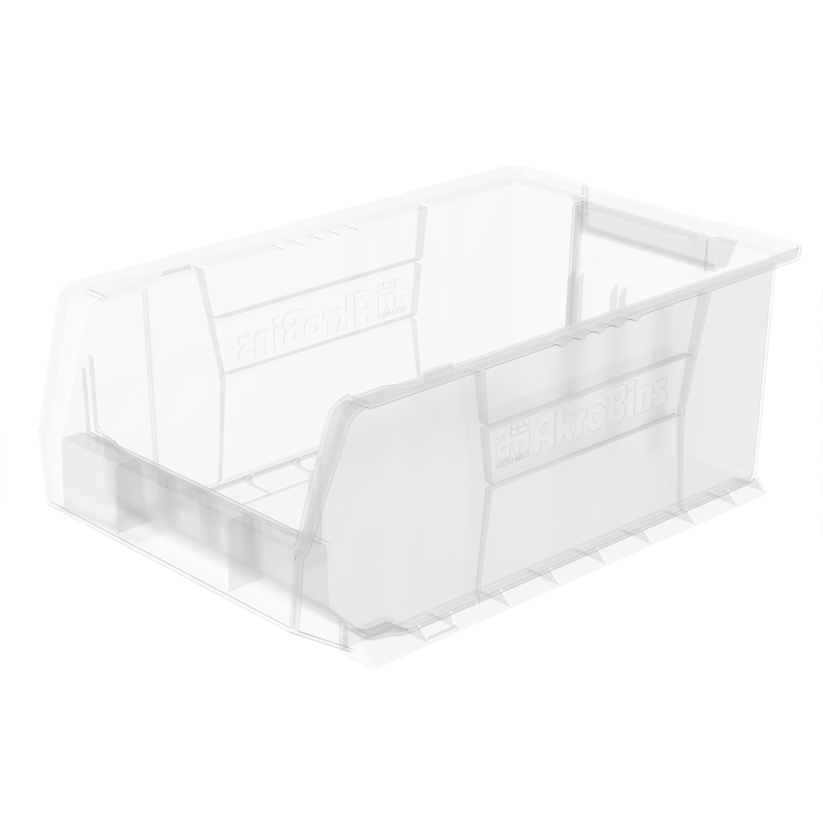 Akro-Mils 3 Pack AkroBins Plastic Storage Bins, Space-Saving Organizers, Clear - VMInnovations