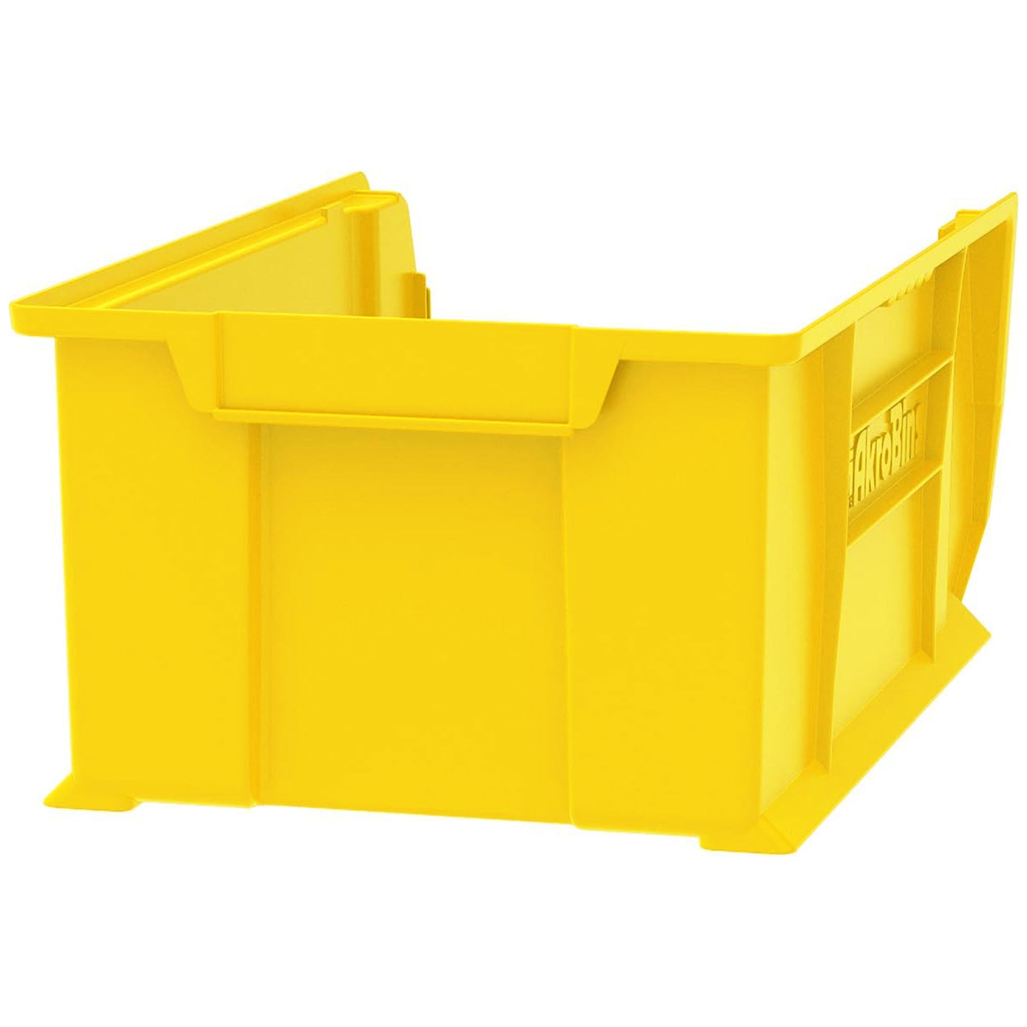Akro-Mils 4 Pack Super-Size AkroBin Storage Bin, 20 x 12.375 x 8 Inch, Yellow