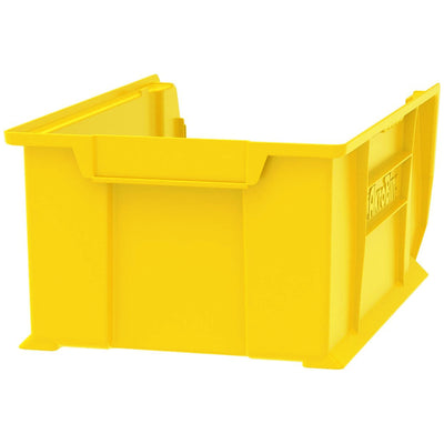 Akro-Mils 4 Pack Super-Size AkroBin Storage Bin, 20 x 12.375 x 8 Inch, Yellow