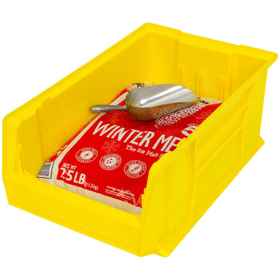 Akro-Mils 4 Pack Super-Size AkroBin Storage Bin, 20 x 12.375 x 8 Inch, Yellow