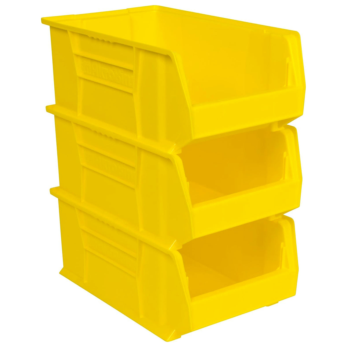 Akro-Mils 4 Pack Super-Size AkroBin Storage Bin, 20 x 12.375 x 8 Inch, Yellow