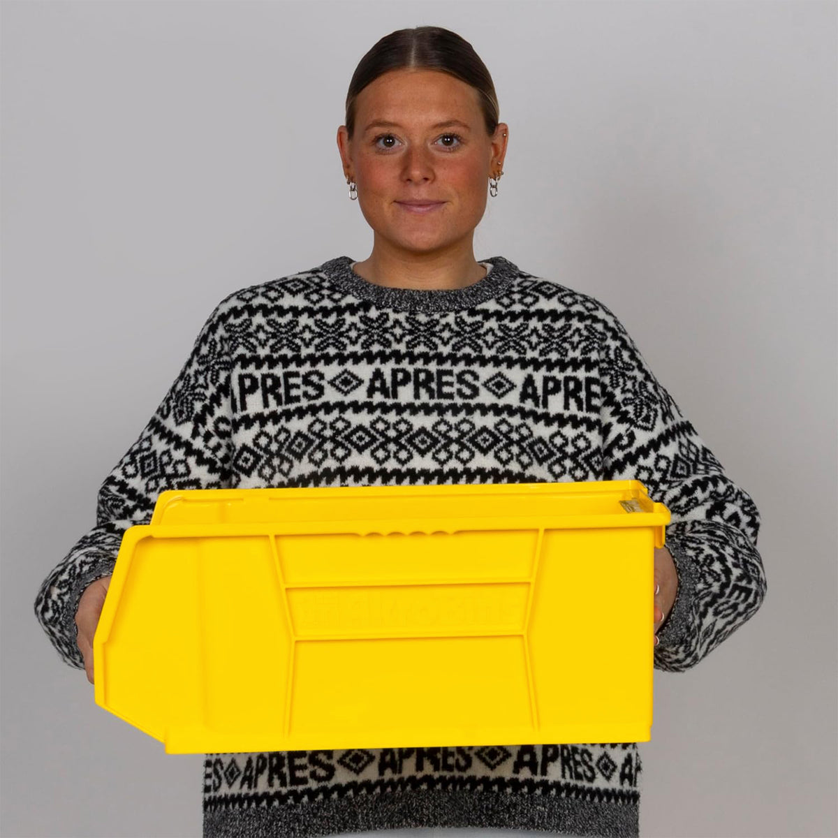 Akro-Mils 4 Pack Super-Size AkroBin Storage Bin, 20 x 12.375 x 8 Inch, Yellow