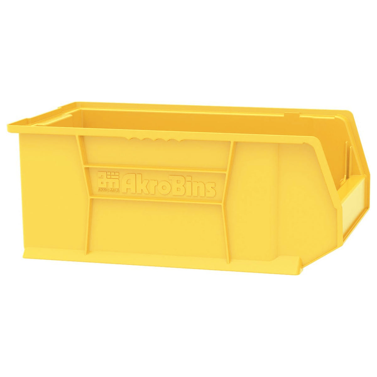 Akro-Mils 4 Pack Super-Size AkroBin Storage Bin, 20 x 12.375 x 8 Inch, Yellow