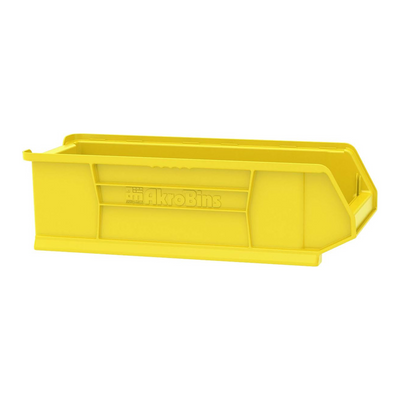 Akro-Mils 4 Pack Super-Size AkroBin Storage Bin, 23.875 x 11 x 7 Inch, Yellow