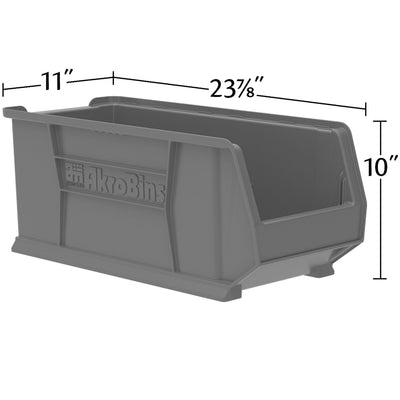Akro-Mils 4 Pack AkroBins Plastic Storage, Space-Saving Organizers (Open Box)