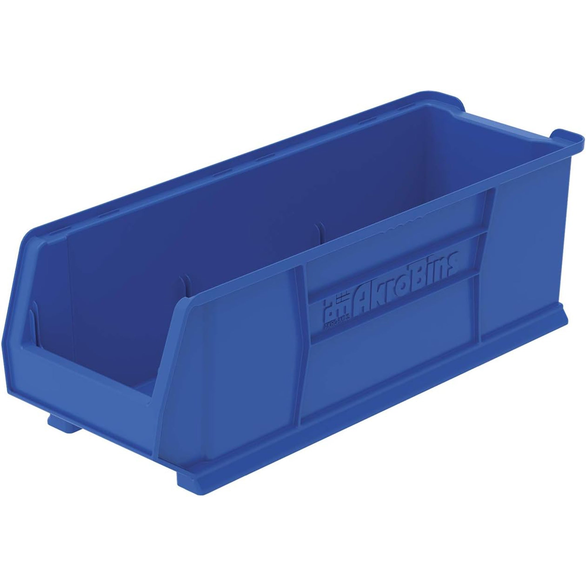 Akro-Mils 4 Pack Super-Size AkroBin Storage Bin, 29.875 x 11 x 10 Inch, Blue