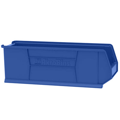 Akro-Mils 4 Pack Super-Size AkroBin Storage Bin, 29.875 x 11 x 10 Inch, Blue