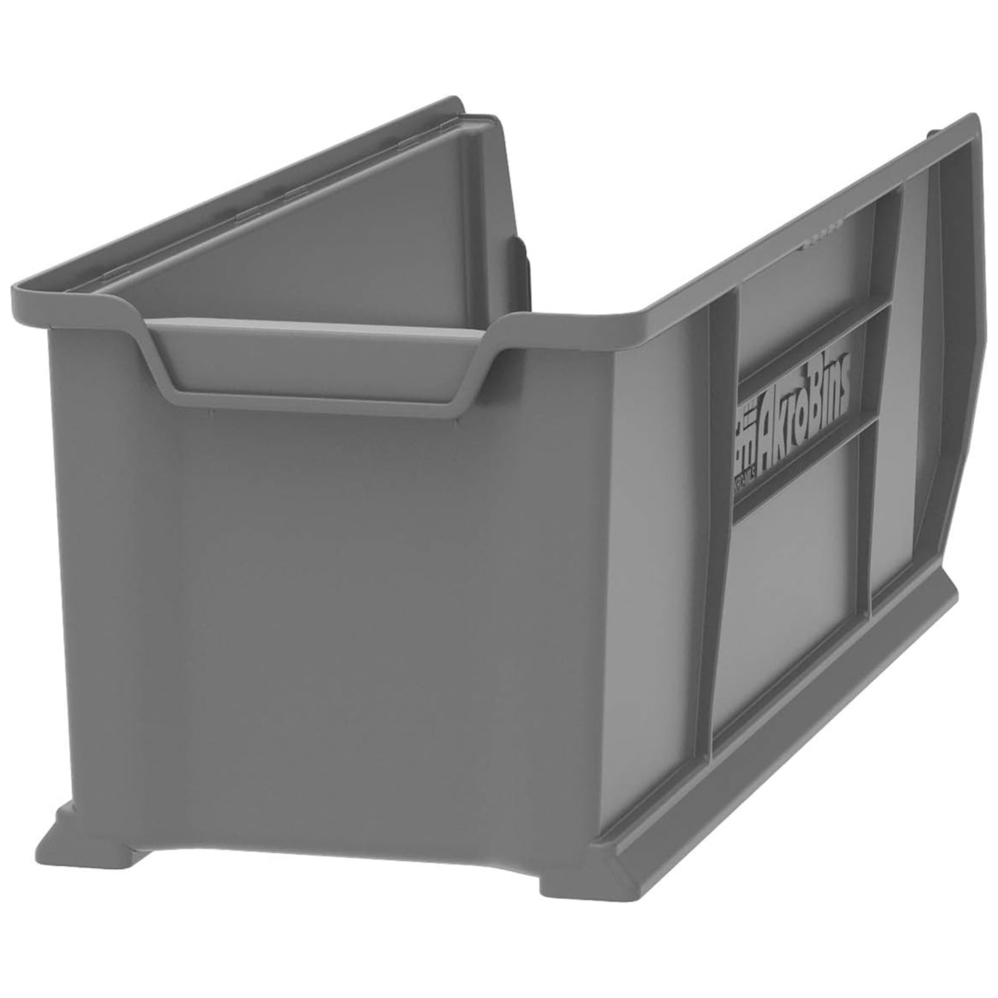 Akro-Mils 4 Pack Super-Size AkroBin Storage Bin, 29.875 x 11 x 10 Inch, Gray