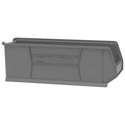 Akro-Mils 4 Pack Super-Size AkroBin Storage Bin, 29.875 x 11 x 10 Inch, Gray