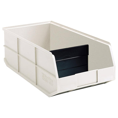Akro-Mils 6 Pack AkroBins Plastic Storage Bins, Space-Saving Organizers, Beige