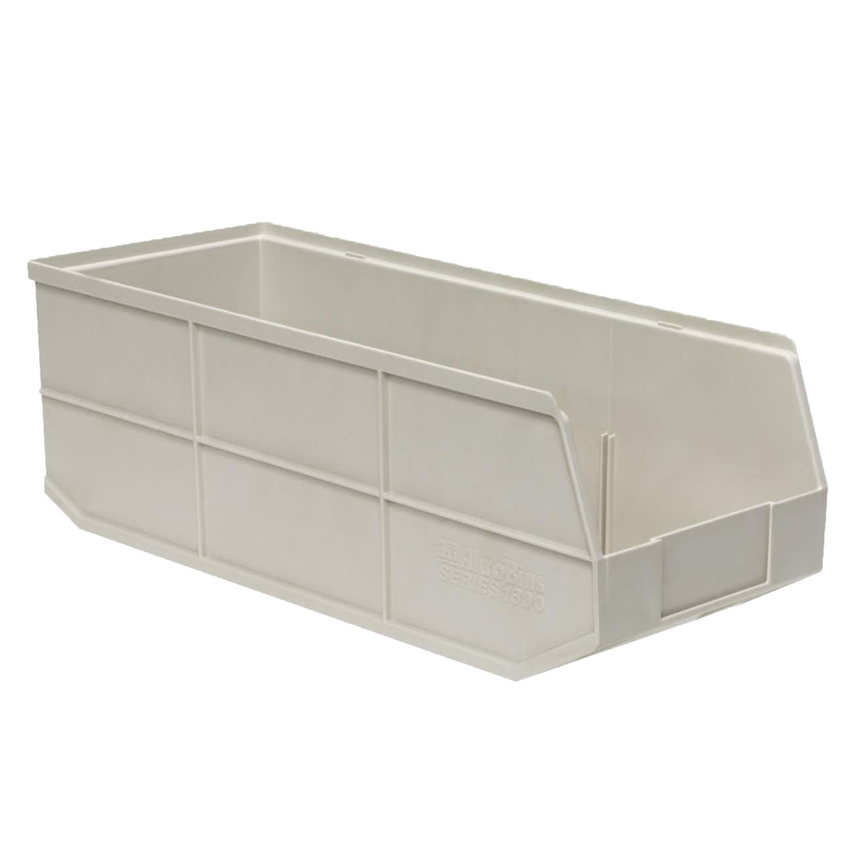 Akro-Mils 6 Pack AkroBins Plastic Storage Bins, Space-Saving Organizers, Beige