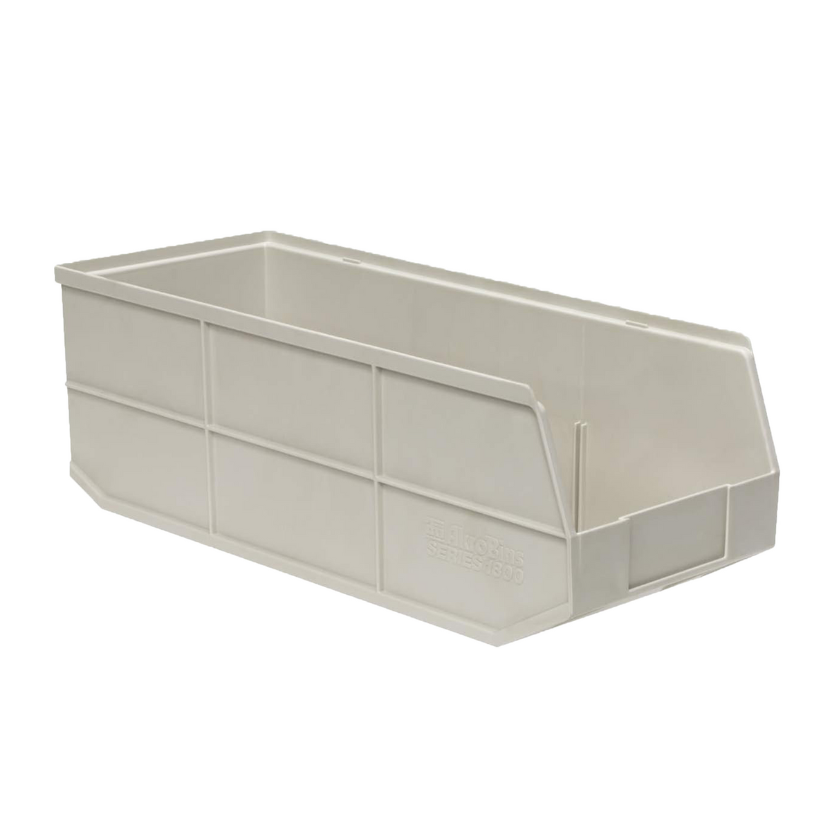 Akro-Mils 6 Pack AkroBins Plastic Storage Bins, Space-Saving Organizers, Beige