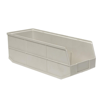 Akro-Mils 6 Pack AkroBins Plastic Storage Bins, Space-Saving Organizers, Beige