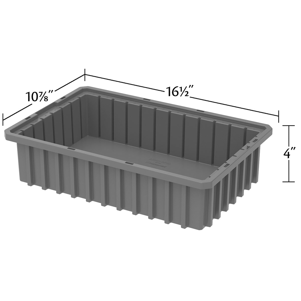 Akro-Mils 12 Pack Akro-Grid Dividable Storage Box, 16.5 x 10.875 x 8 Inch, Gray
