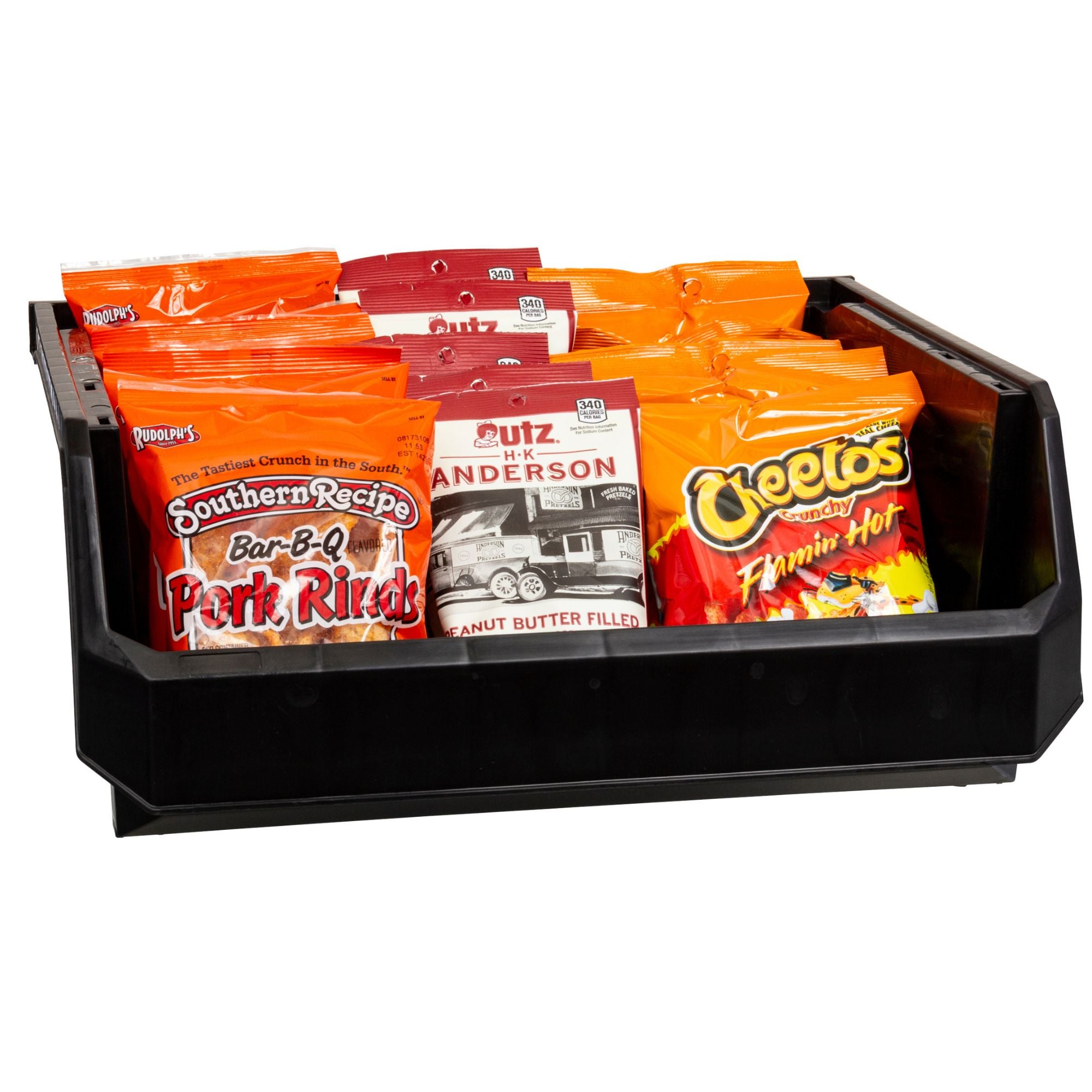 ReadySpace Extra Large Plastic Storage Bins, Stackable Organizer, Black, (Used)