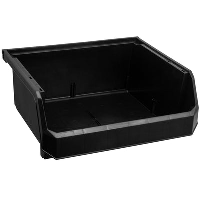 ReadySpace Extra Large Plastic Storage Bins, Stackable Organizer, Black, 4 Pack - VMInnovations