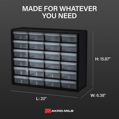 Akro-Mils 24 Drawer Plastic Storage Organizer Cabinet for Garage Use (Open Box)