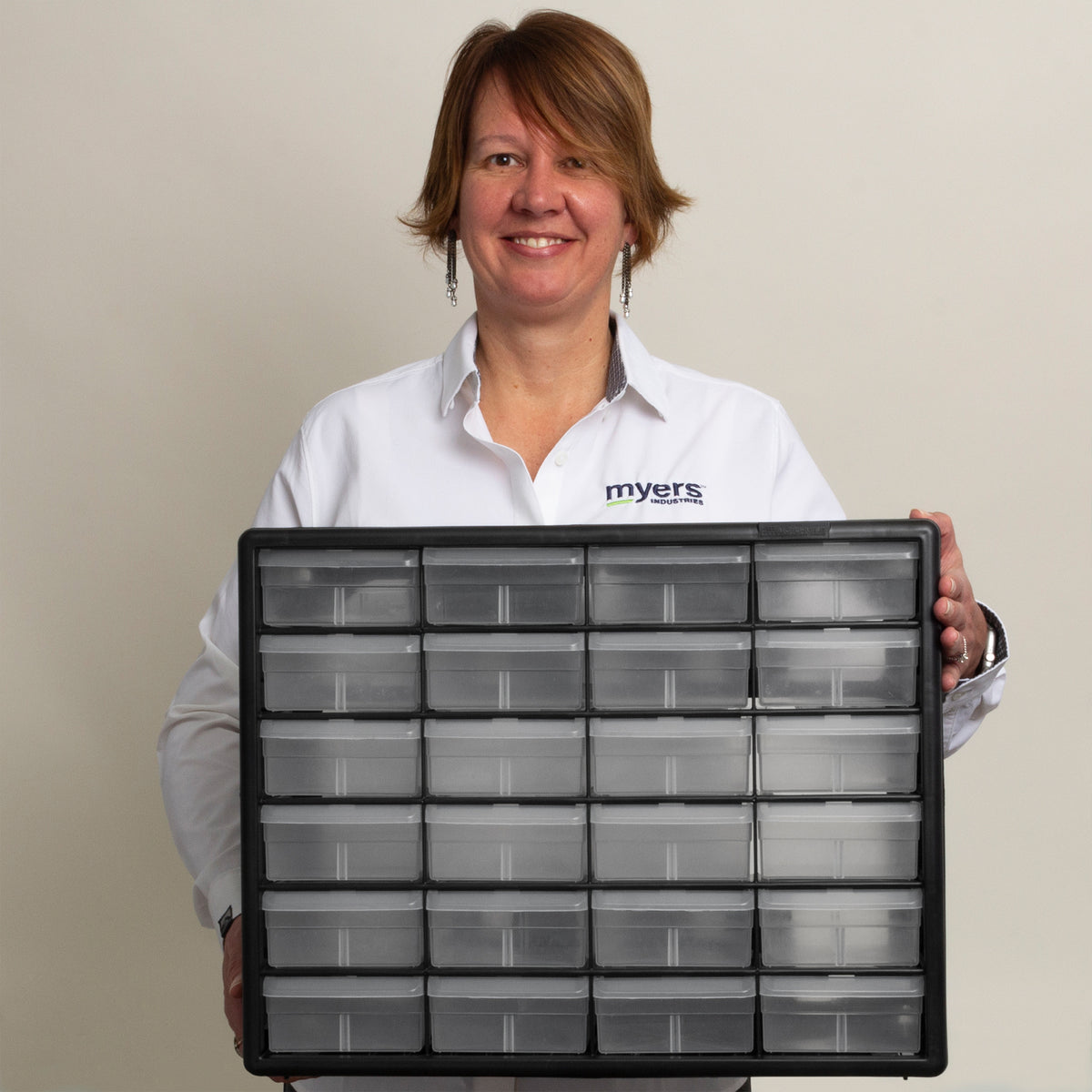 Akro-Mils 24 Drawer Plastic Storage Organizer Cabinet for Garage Use (Open Box)