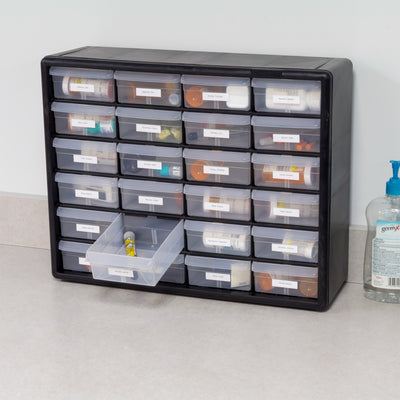 Akro-Mils 24 Drawer Plastic Storage Organizer Cabinet for Garage Use (Open Box)